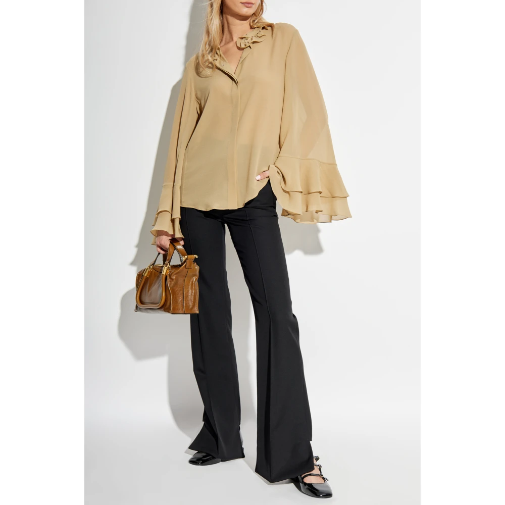 Chloé Zijden overhemd Beige Dames