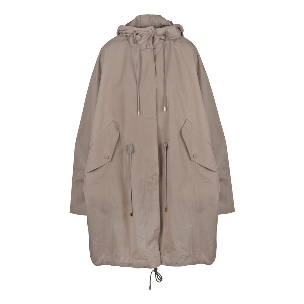 Semicouture Damen Beige Mäntel, Xsgröße: