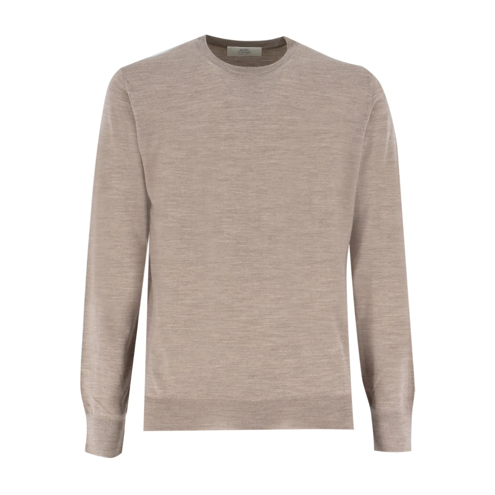 Mauro Ottaviani Elegant Crew Neck Sweater Beige Heren