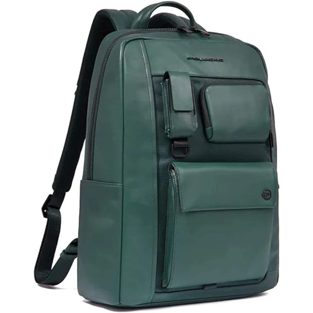 Piquadro Groene rugzak met laptop- en tabletvak Green Heren