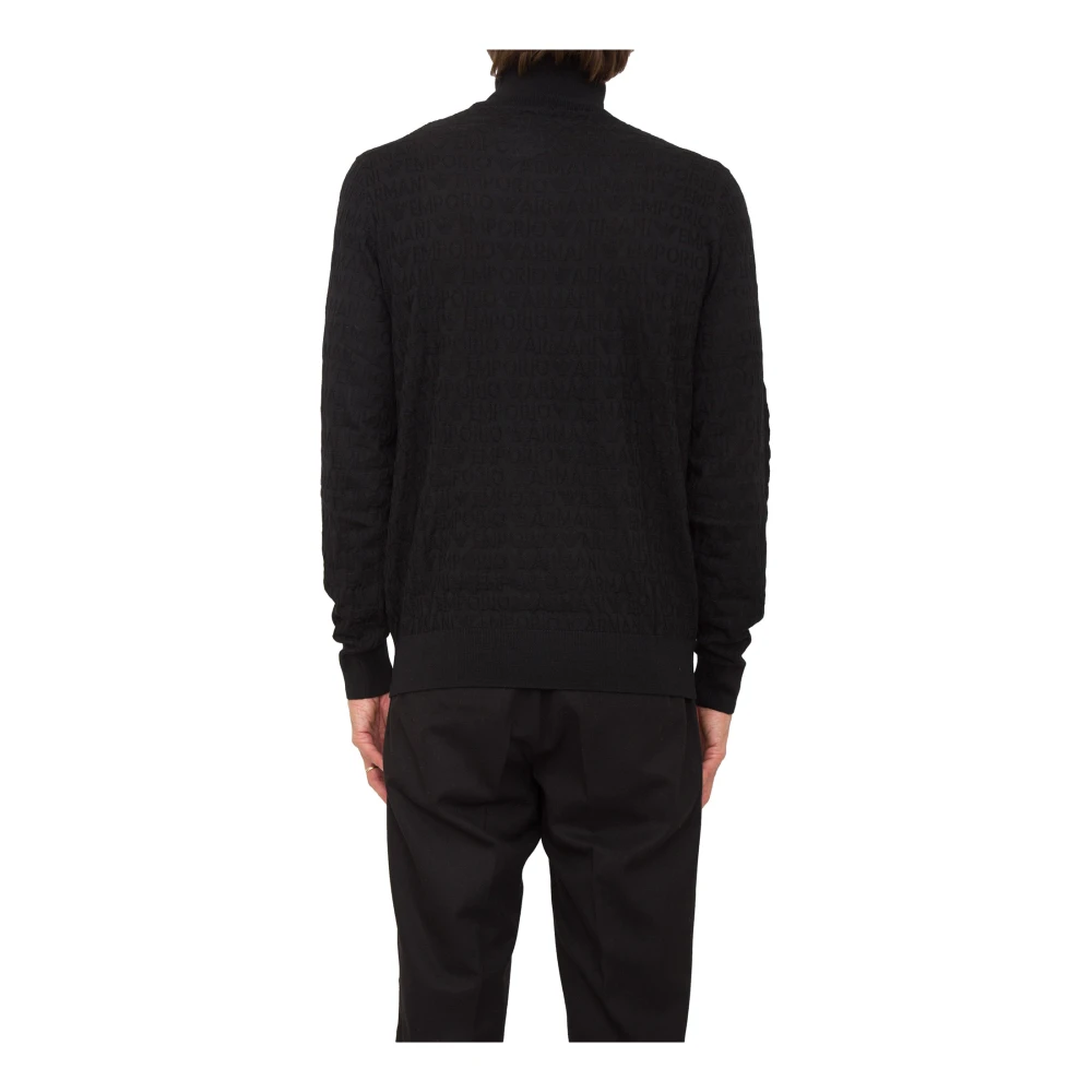 Emporio Armani Zwarte Pullover Trui Black Heren