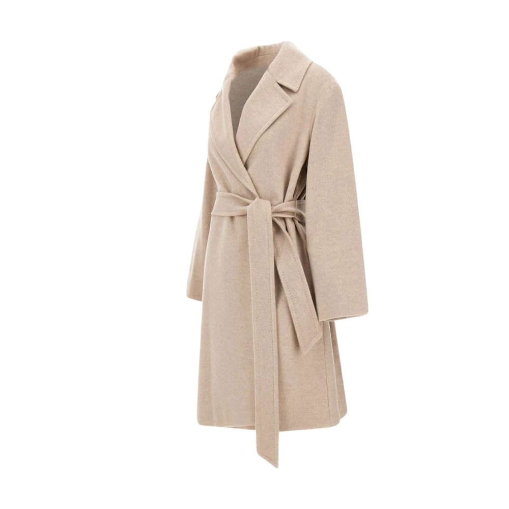 Max Mara Studio Elegante Wollen Jas Beige Dames