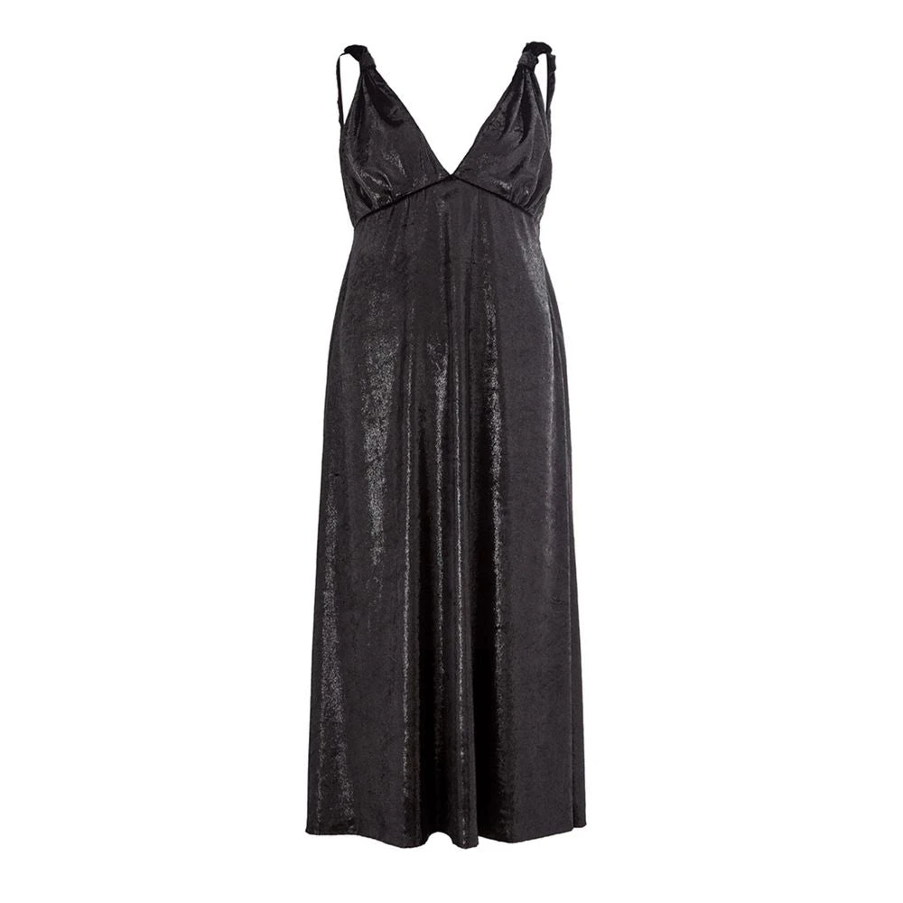 Lardini Elegante Zwarte Polyester Jurk Black Dames