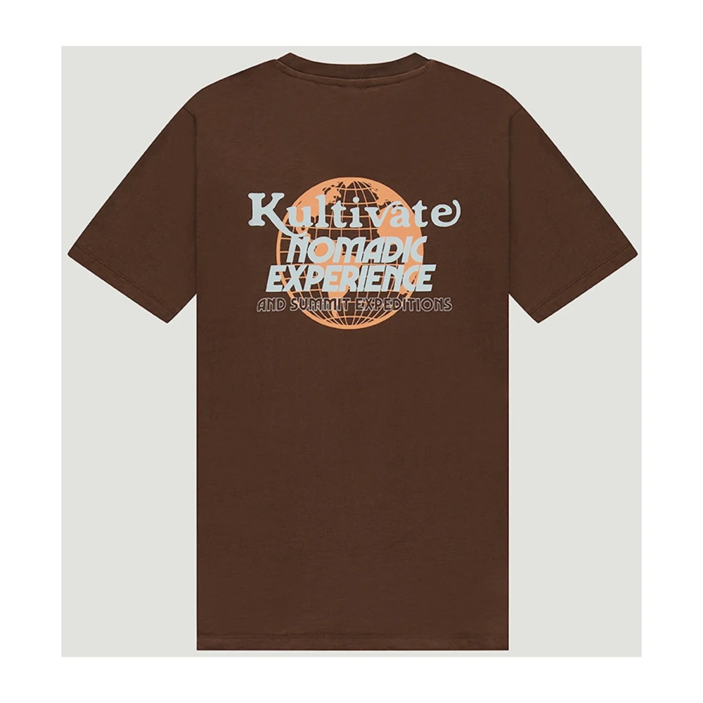 Kultivate Nomadic Biologisch Katoenen T-Shirt Brown Heren