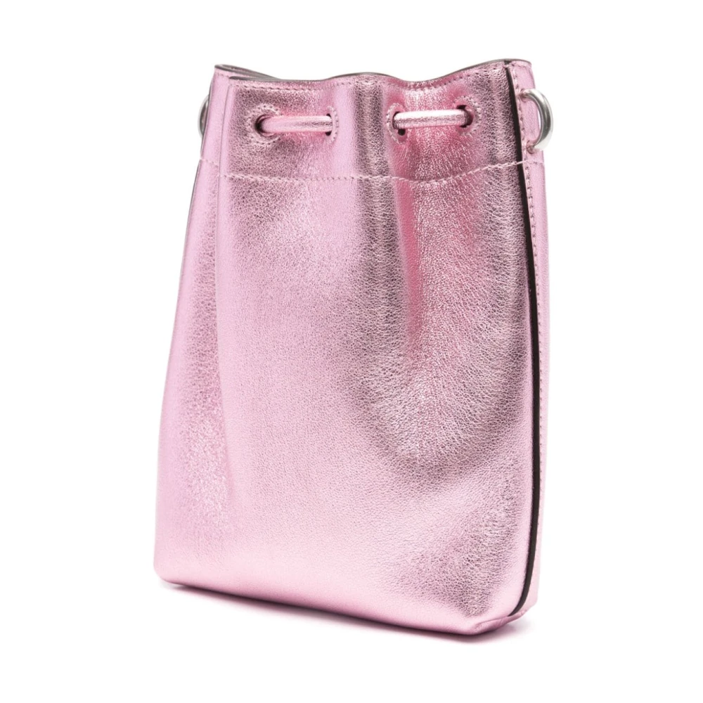 Jimmy Choo Roze Metallic Leren Schoudertas Pink Dames