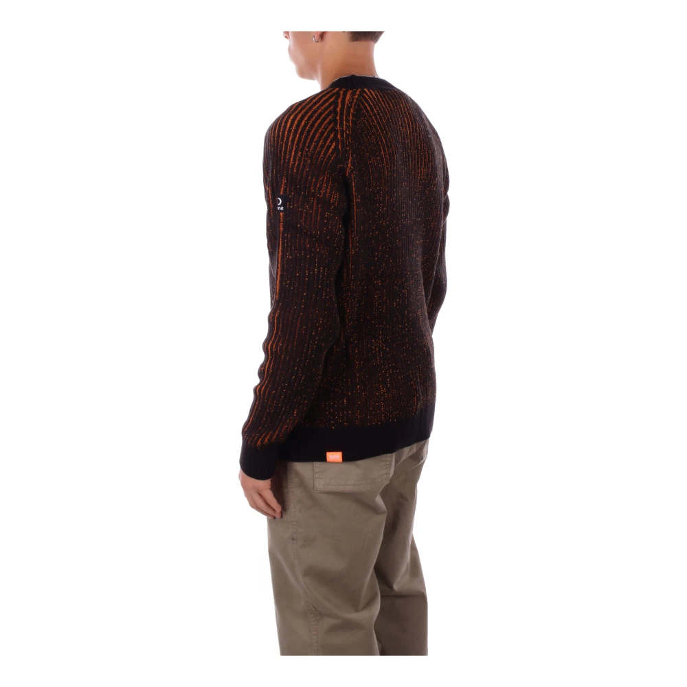 Suns Zwarte Logo Sweater Regular Fit Black Heren