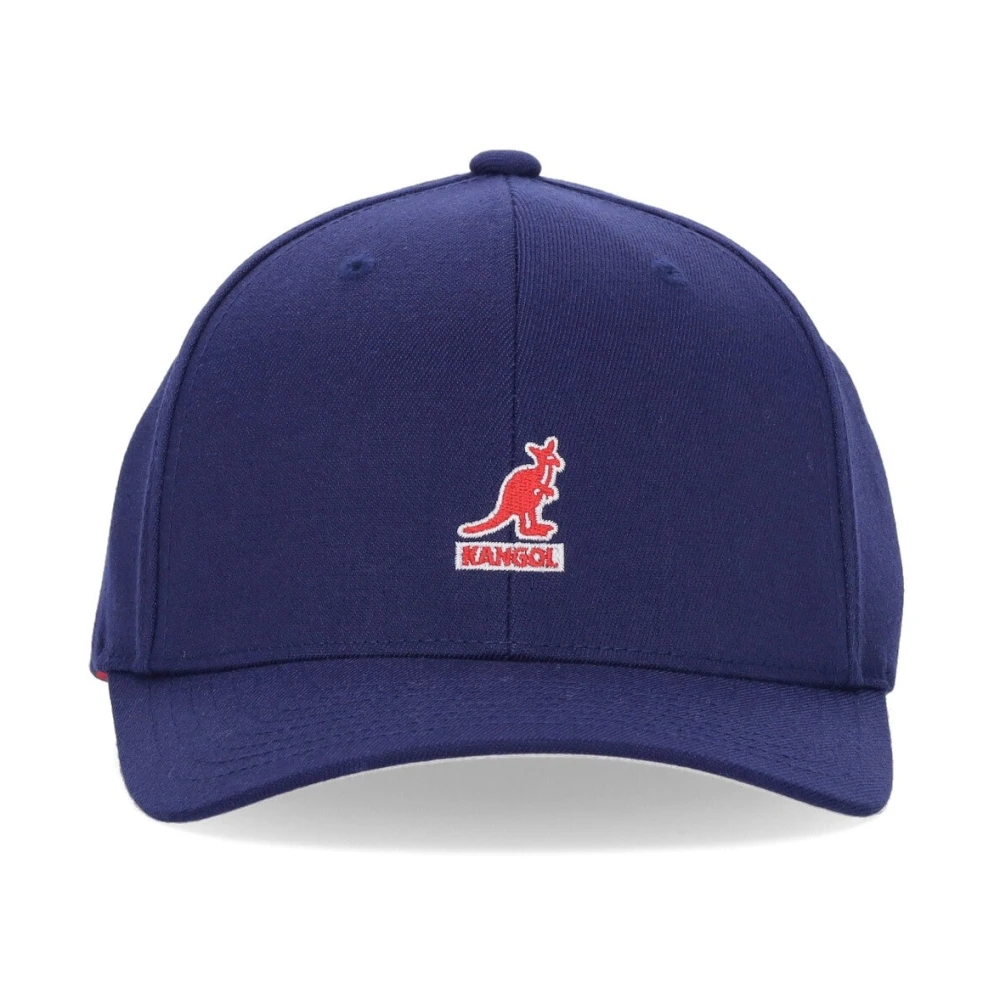 Kangol Blauwe Wol Flexfit Baseballpet Blue Heren