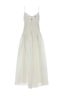 Linen and Silk Maxi Dress