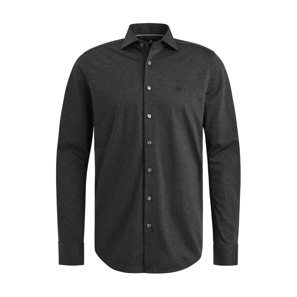 Vanguard Lange Mouw Piqué Jersey Shirt Gray Heren
