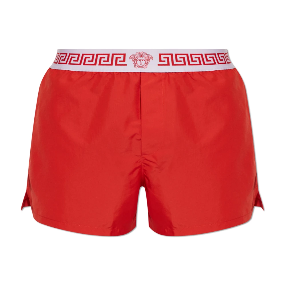 Versace Mannelijk Rood Badmode Heren, 3XL, Polyester, Zwemshorts
