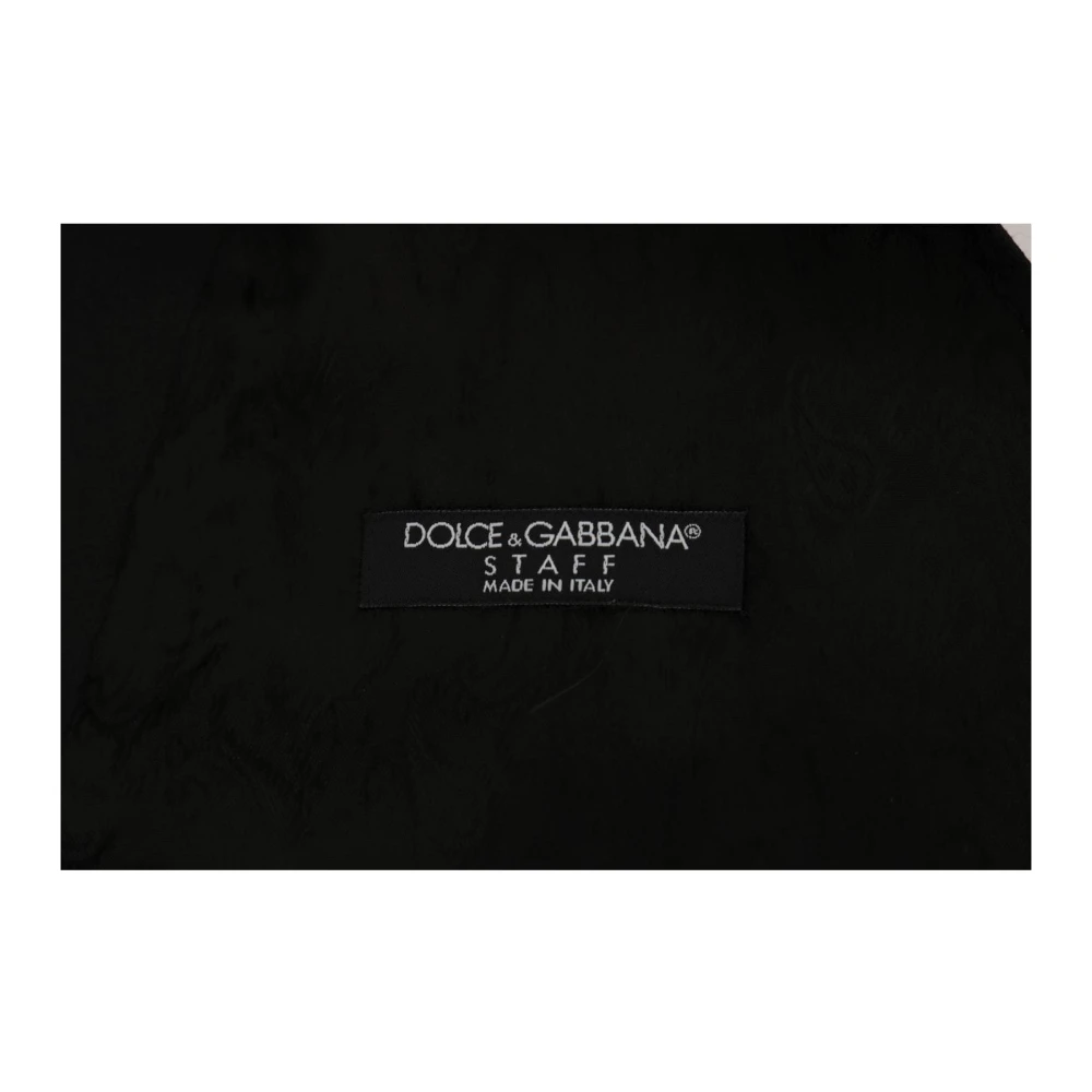 Dolce & Gabbana Zwarte Katoenen Vest Gilet Black Heren