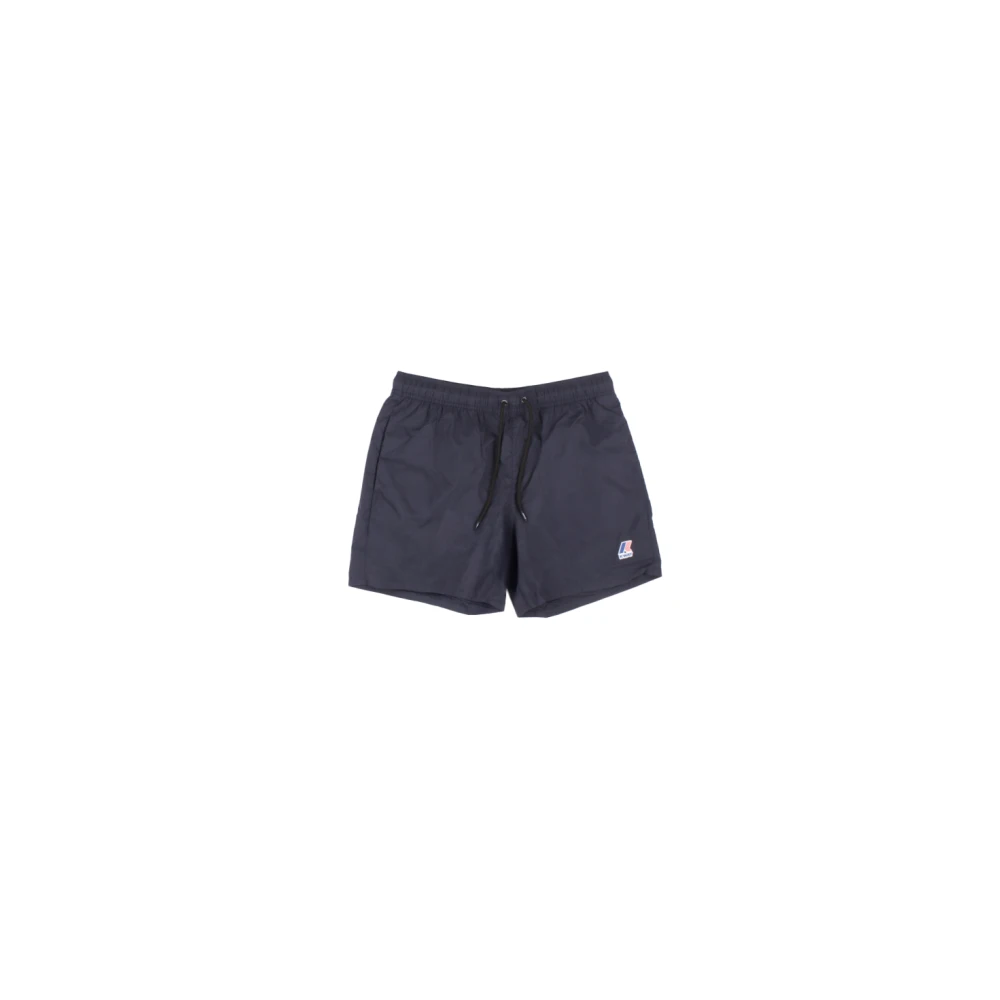 K-Way Mannelijk Blauw Badmode Heren, L, Polyester, Logo Zwemshorts Verstelbare Taille