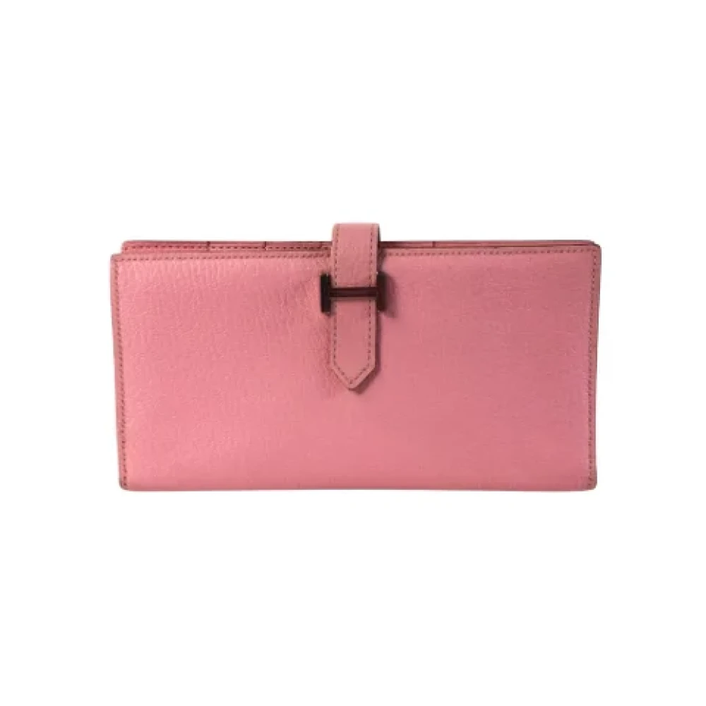 Hermès Vintage Pre-owned Leather wallets Pink Dames