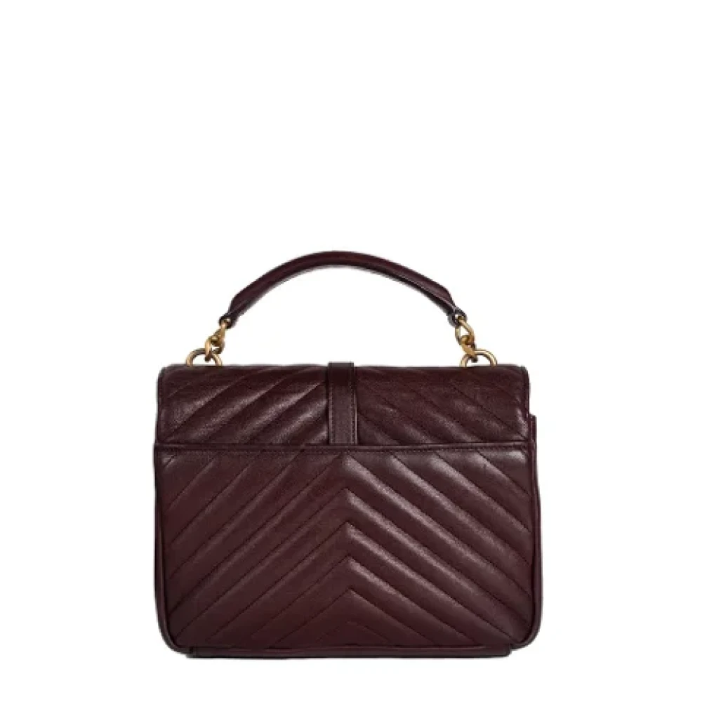 Yves Saint Laurent Vintage Pre-owned Leather handbags Red Dames