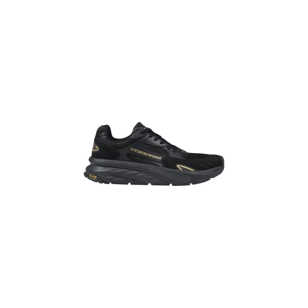 Emporio Armani Ea7 Men's Black Bicolor Polyester Sneaker Collection Style