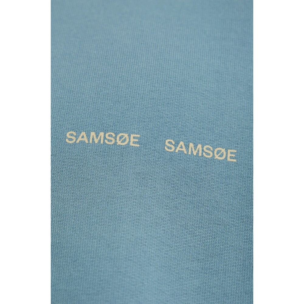 Samsøe Sweatshirt met logo Norsbro Blue Heren