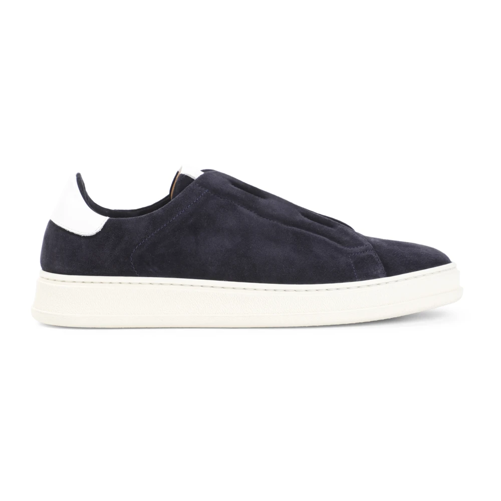 Kiton Blauwe Sneakers Verheffen Stijl Heren Schoenen