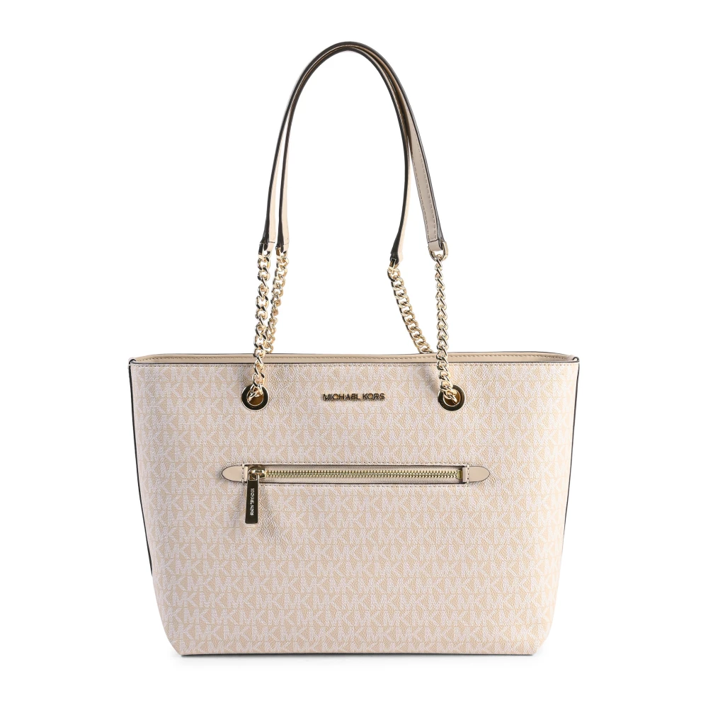 Michael Kors Chain Tote Bag Beige, Dam