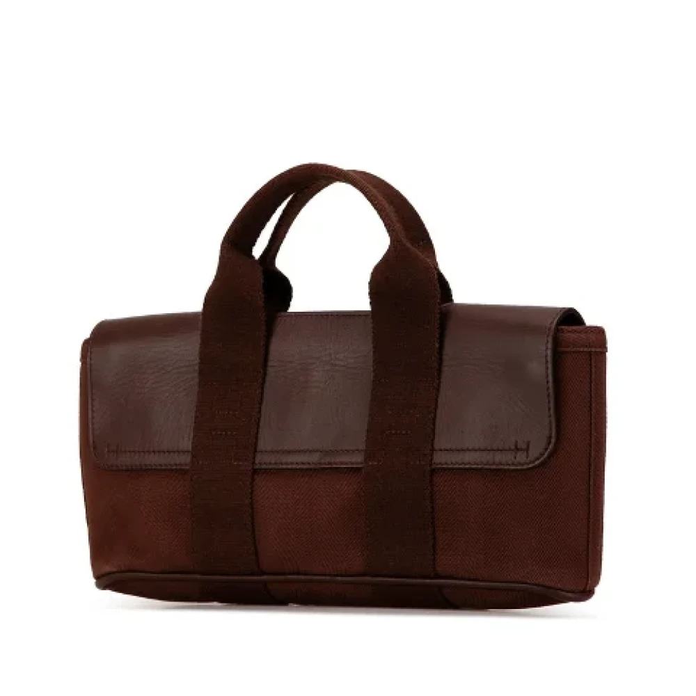 Hermès Vintage Pre-owned Canvas handbags Brown Dames