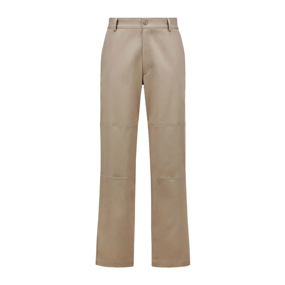 Moncler Stretch Katoen Beige Broek Beige Heren
