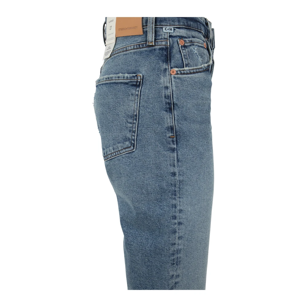 Citizens of Humanity Wijde rechte jeans in indigo Blue Dames
