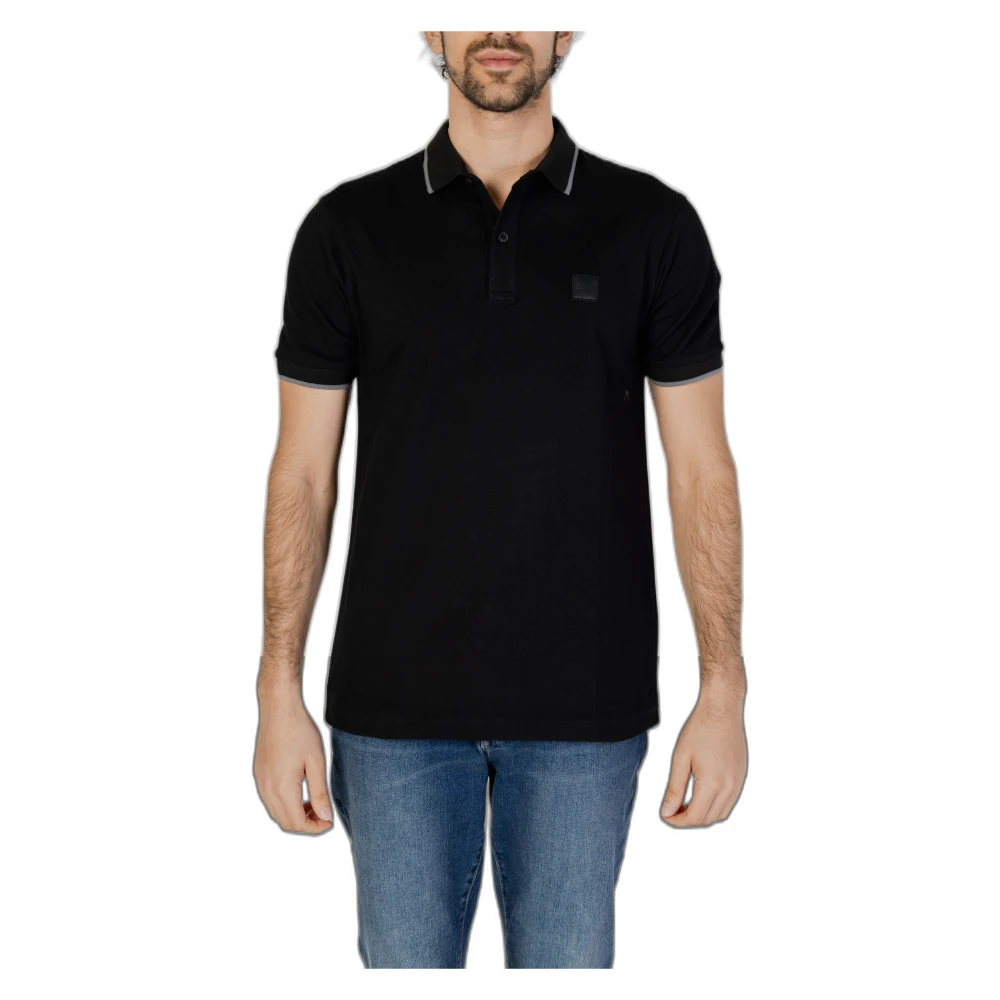 Boss Korte Mouw Polo Shirt Lente Zomer Collectie Black Heren