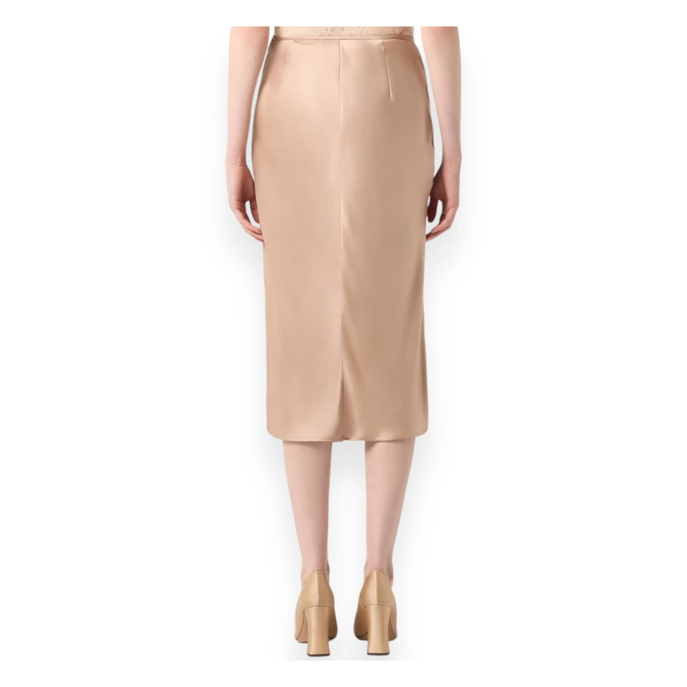 Blumarine Satijnen Rok in Trendy Stijl Brown Dames
