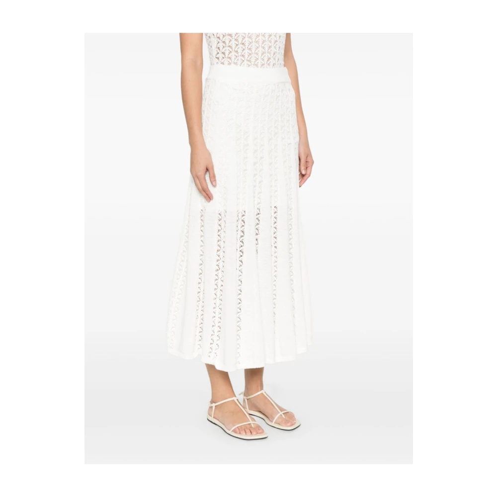 Zimmermann Witte Geribbelde Zoom Rok White Dames