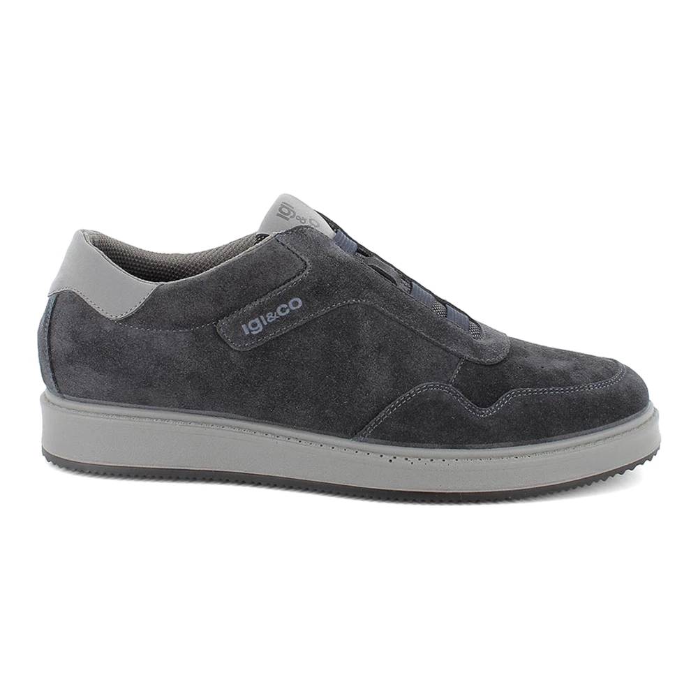 Igi&Co Blauwe basketbal-geïnspireerde sneaker Heren Schoenen