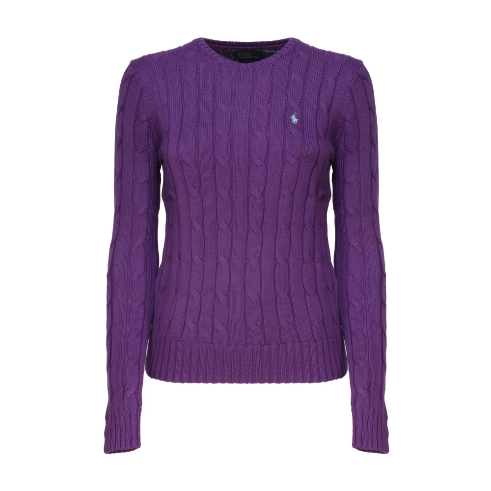 Polo Ralph Lauren Round-neck Knitwear Purple Dames