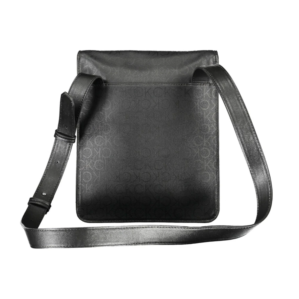 Calvin Klein Zwarte Polyester Schoudertas met Verstelbare Band Black Heren