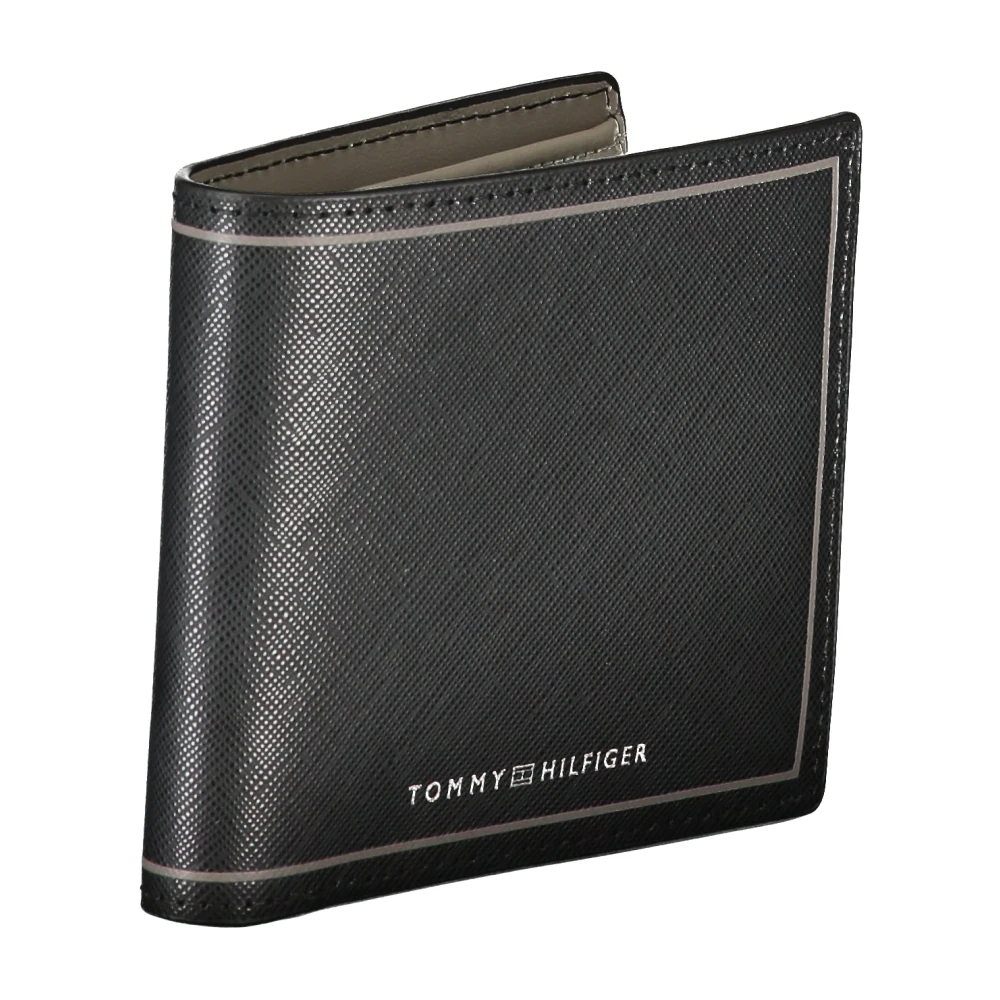 Tommy Hilfiger Heren Portemonnee Zwart Contrast Logo Black Heren