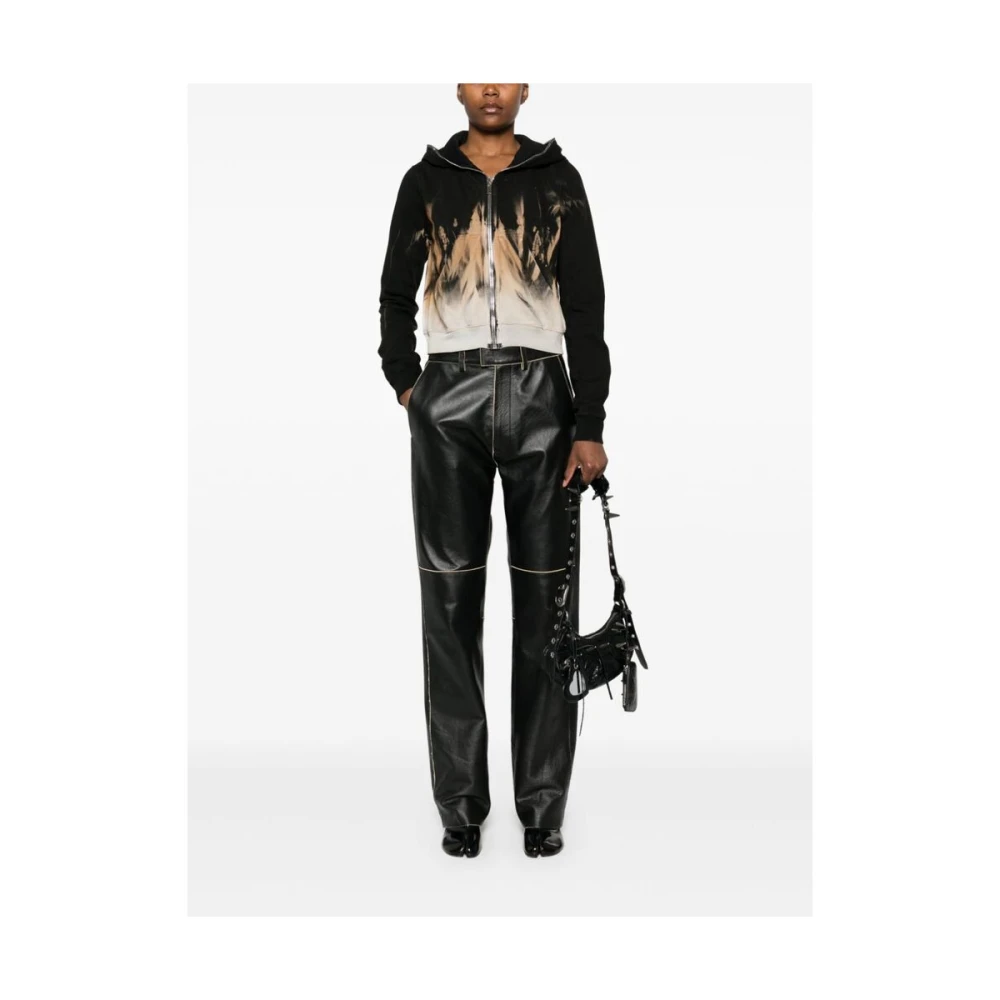 Rick Owens Donkere Schaduw Hood Abstracte Print Black Dames