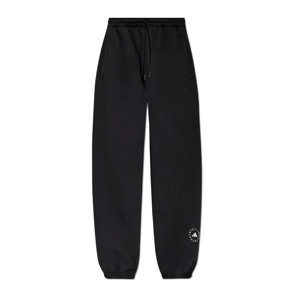 adidas by stella mccartney Sweatpants met bedrukt logo Black Dames