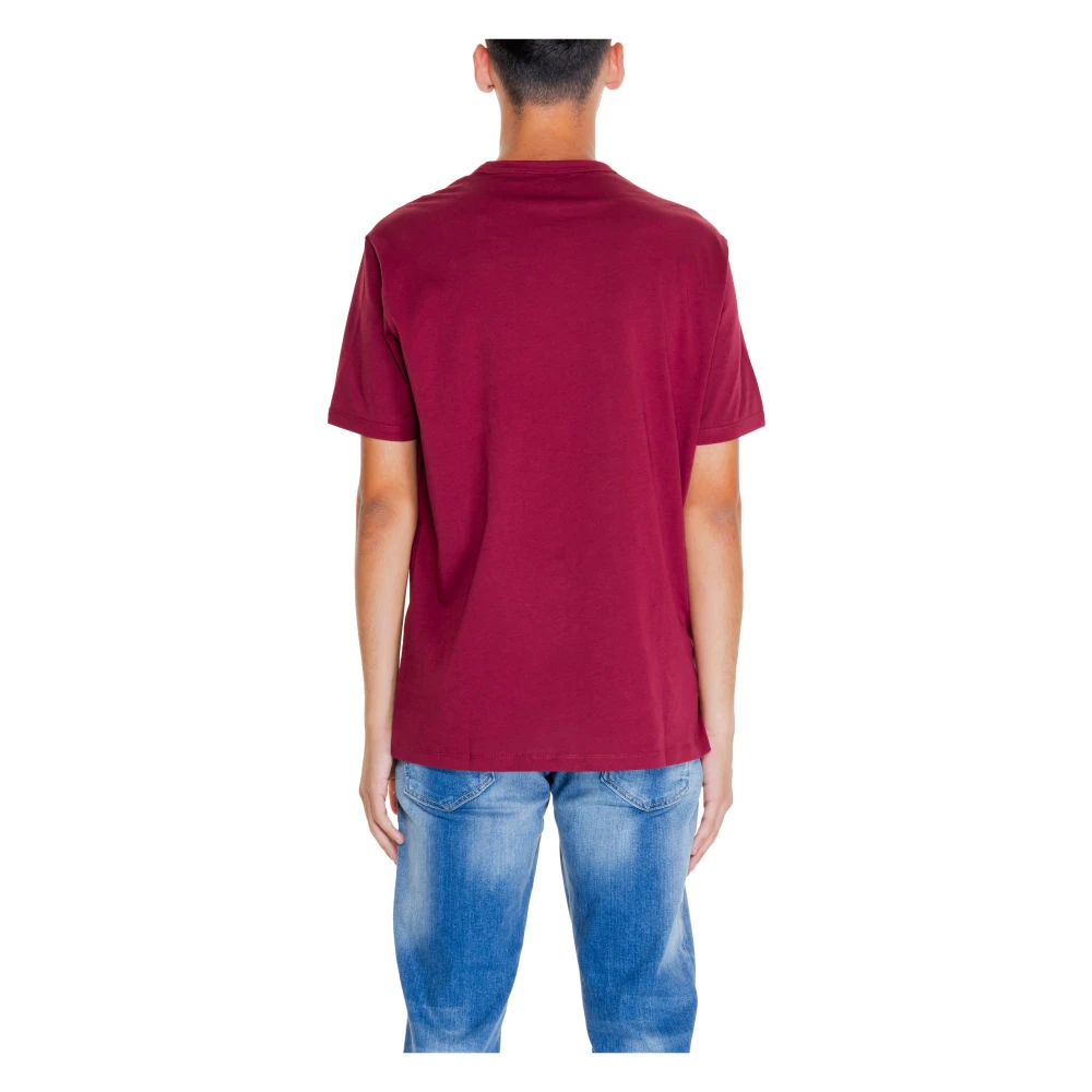 Armani Exchange T-shirt met ronde hals van katoen Red Heren