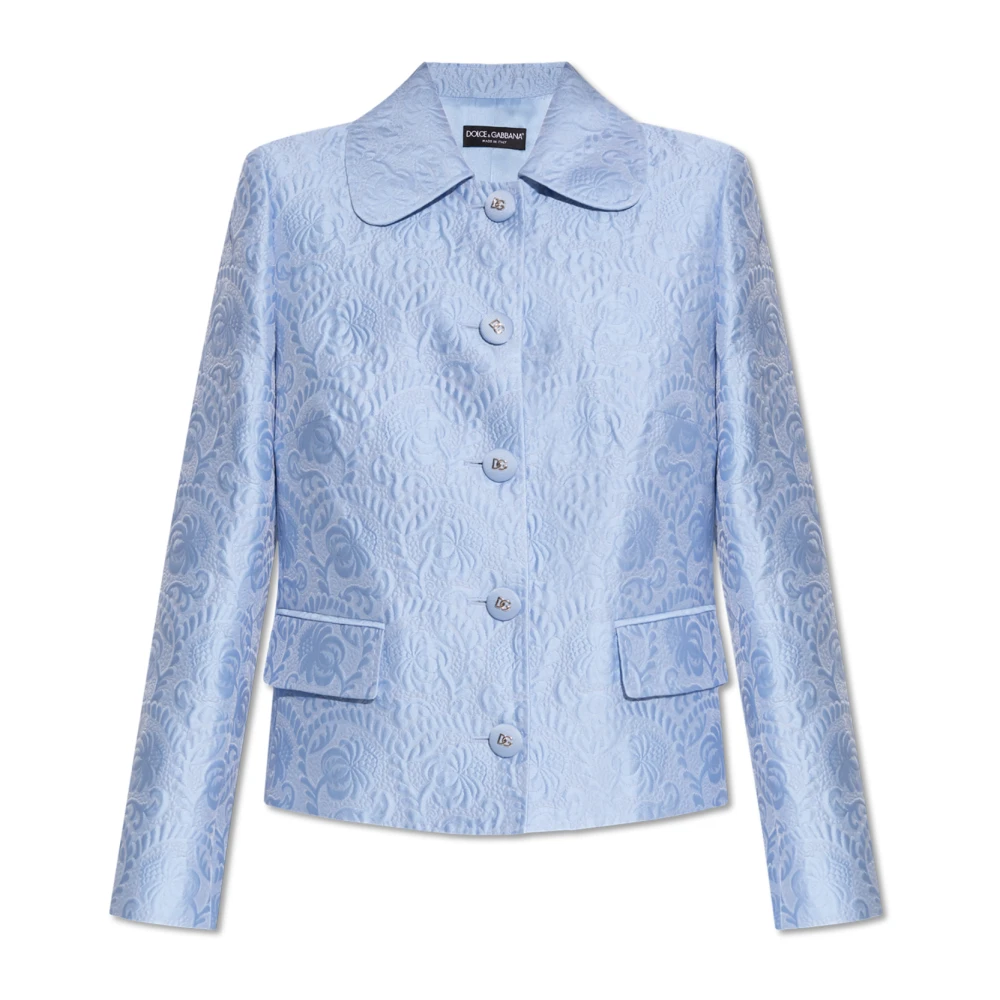 Dolce & Gabbana Blazer met logo Blue Dames