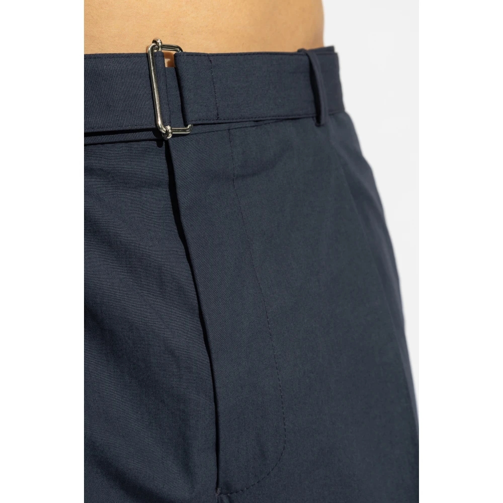 Officine Générale Katoenen plooi broek Blue Heren
