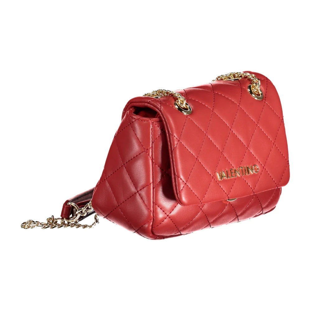 Valentino by Mario Valentino Rode Schoudertas met Kettingriem Red Dames