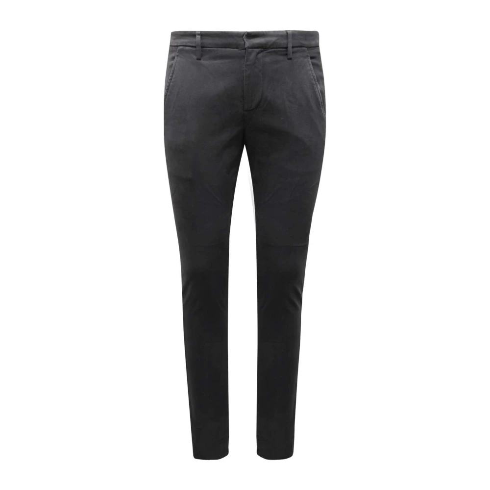 Dondup Men's Gray Slim-Fit Trousers, W38, Gaubert Trousers Made In Italy