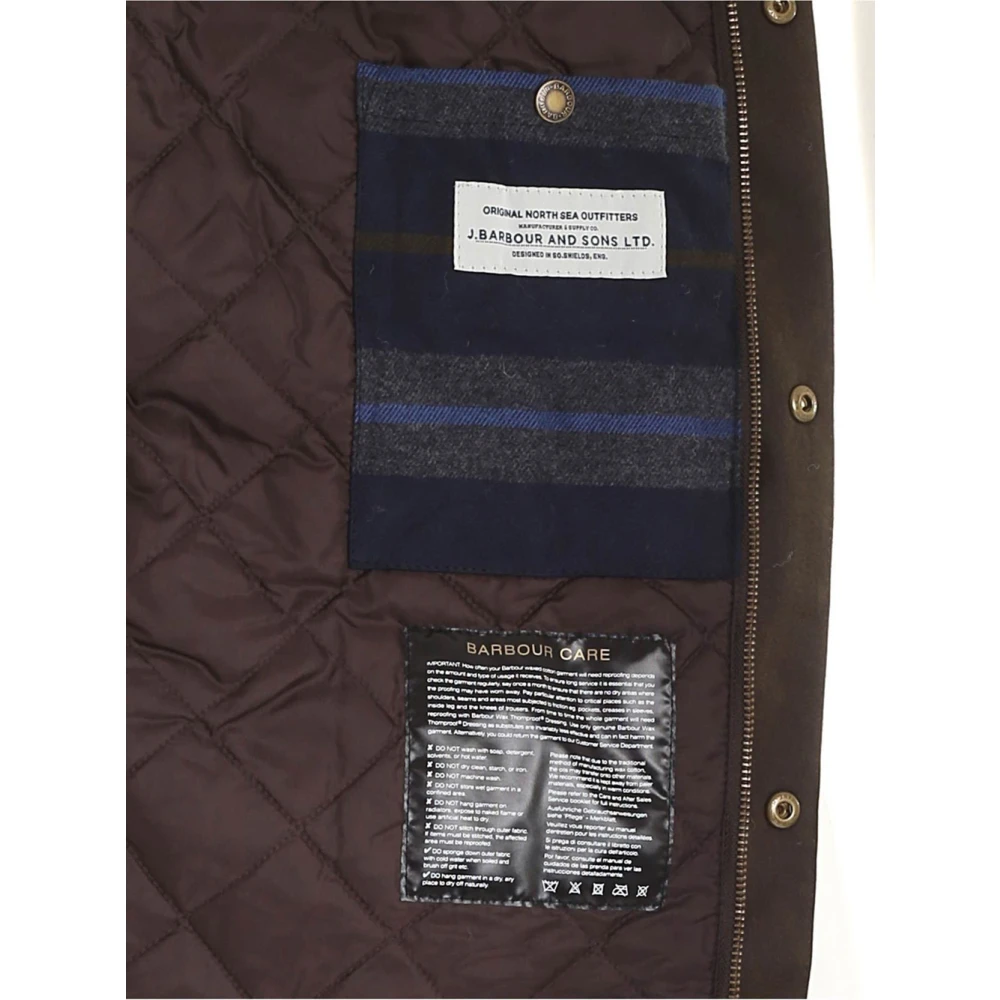 Barbour Groene Waterdichte Katoenen Jas Green Heren