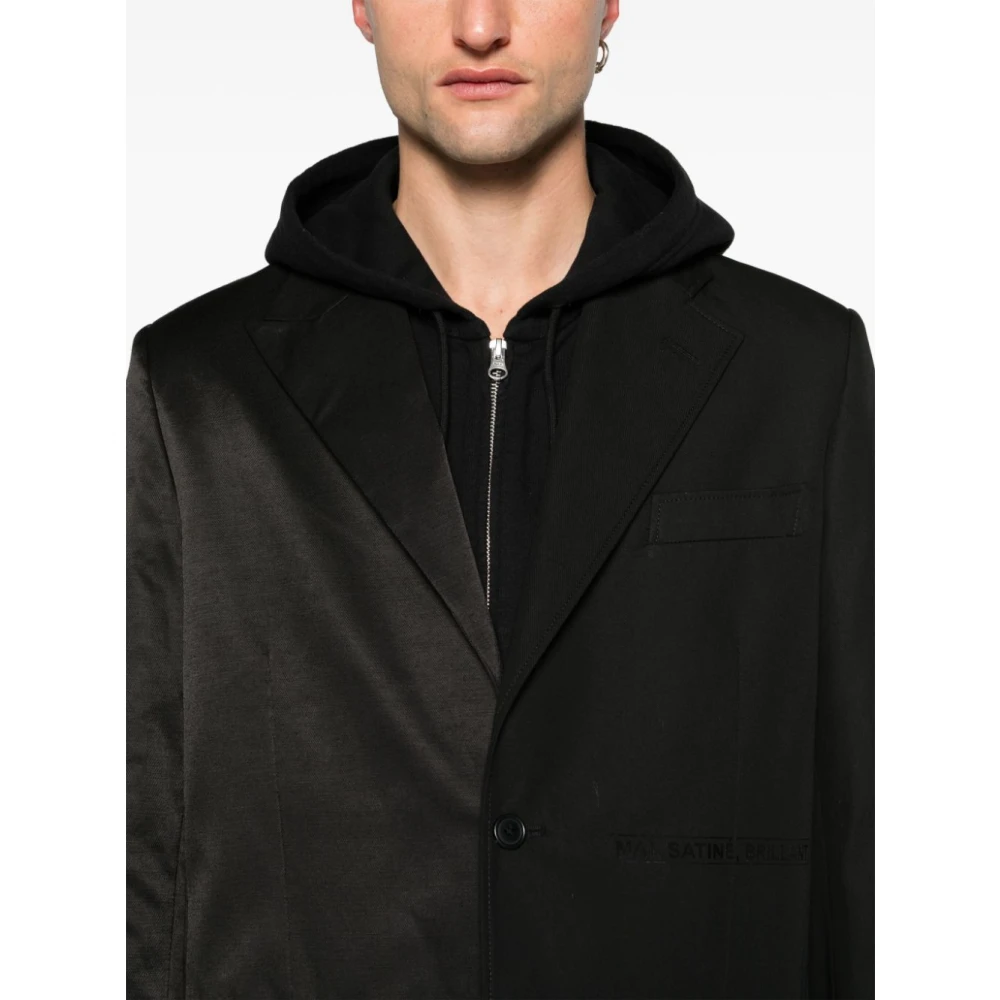 MM6 Maison Margiela Geprint Jasje van Katoen Black Heren