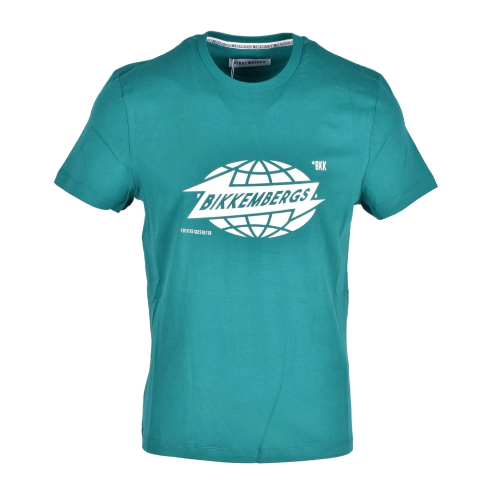 Bikkembergs Katoen Elastaan T-shirt Green Heren