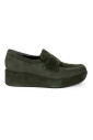 chaussures-plates-style-mocassin-vert-foret