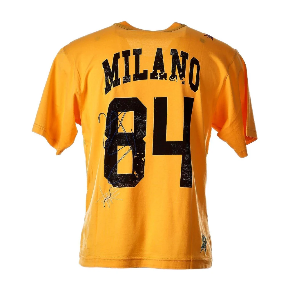Dolce & Gabbana Mannen Secret Garden T-shirt Yellow Heren
