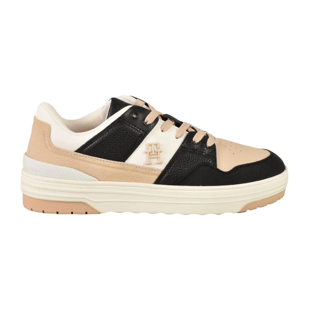 Tommy Hilfiger Premium Low Basket Sneakers Dames Schoenen Beige