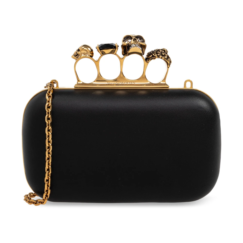 Alexander mcqueen Skull Four-Ring Clutch Black Dames