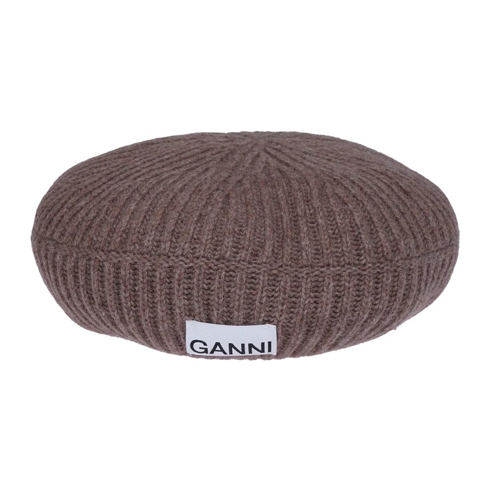 Ganni Stijlvolle Hoeden Collectie Brown Dames