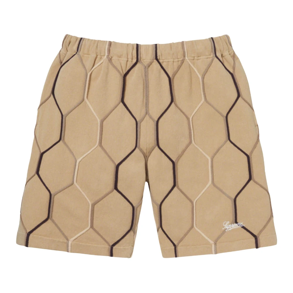 Supreme Limited Edition Hex Gebreide Shorts Tan Beige Heren