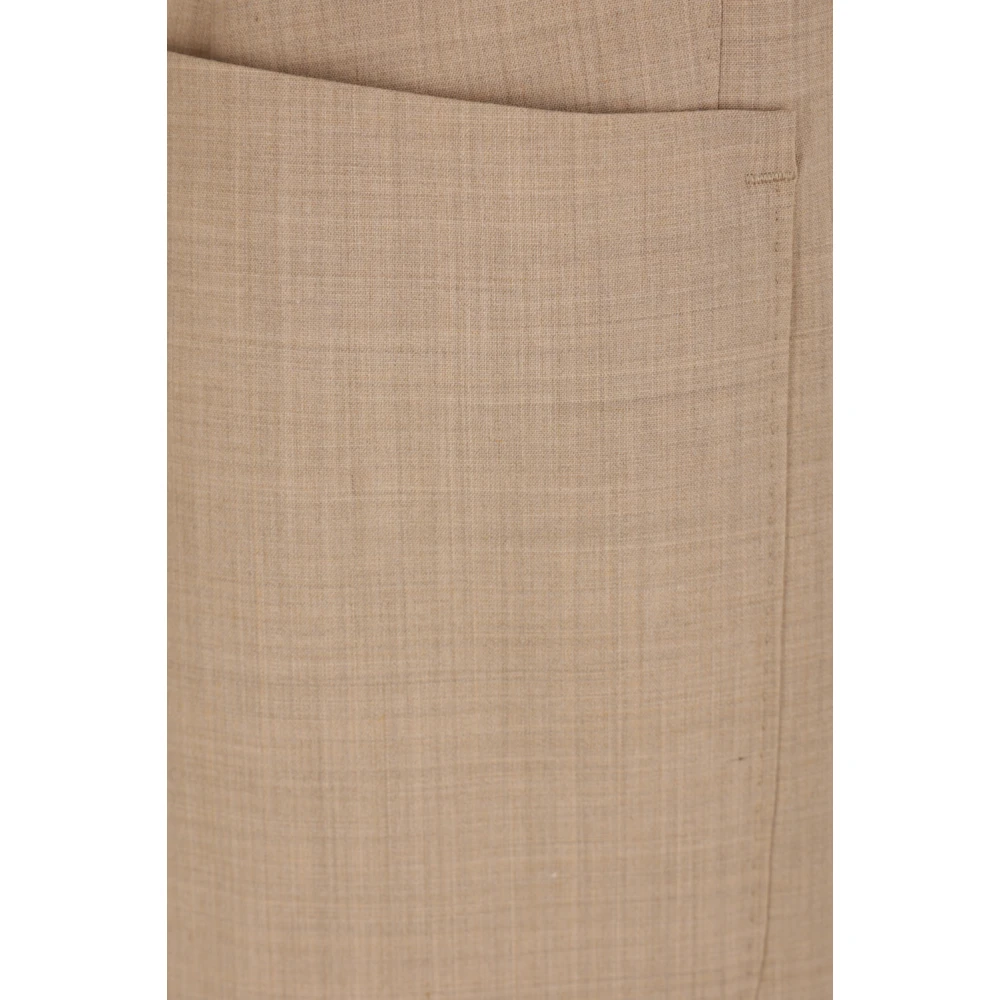 Max Mara Dubbelbreasted wolblend zandjas Beige Dames
