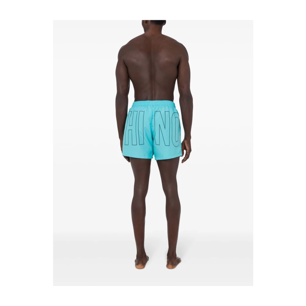 Moschino Celeste Zwemkleding Ss25 Blue Heren